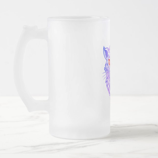 Smilande Kattunge Frostat Ölglas (Vänster)