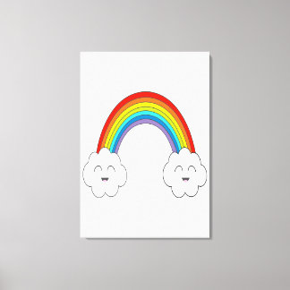 Smilande regnbåge canvastryck