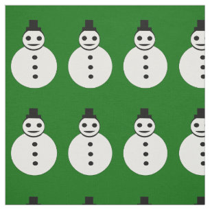 Smilande Snögubbe Craft Fabric Tyg