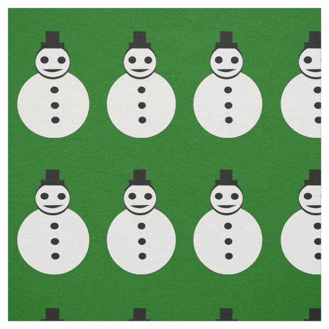 Smilande Snögubbe Craft Fabric Tyg (Provkarta)