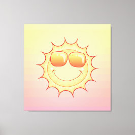 Smilande Sol Canvastryck