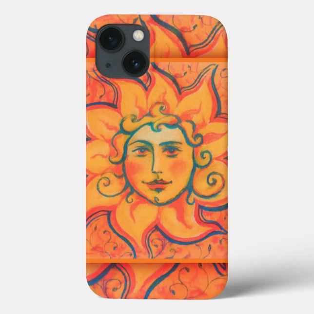 Smilande Sol, Fairytale Fantasy Art, Orange Gult (Baksida)