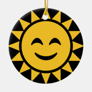 Smilande Sol Julgransprydnad Keramik