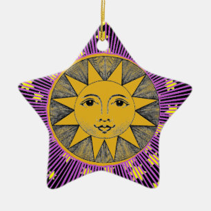 Smilande Sol Julgransprydnad Keramik