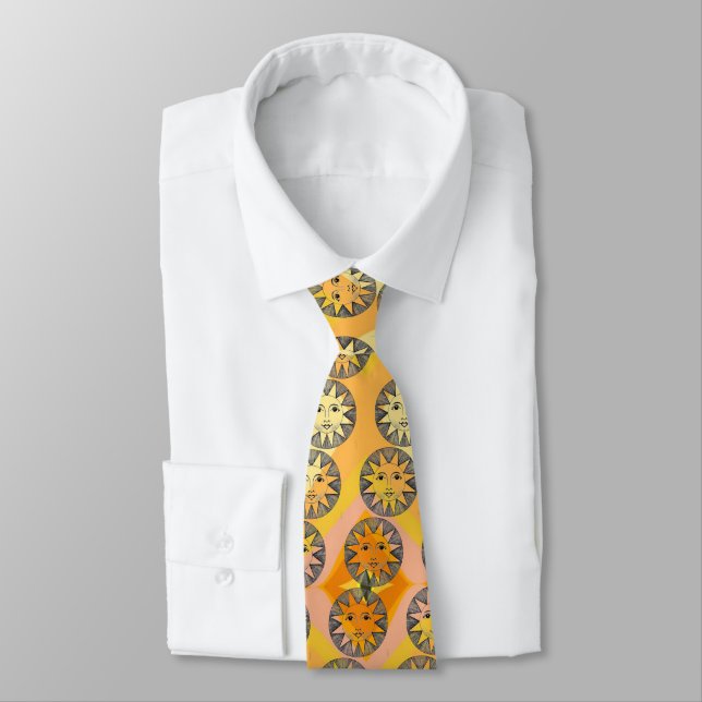 Smilande Sol Necktie Slips (Bunden)