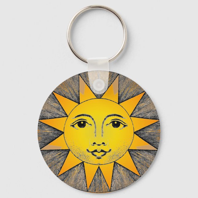 Smilande Sol Nyckelring (Framsida)