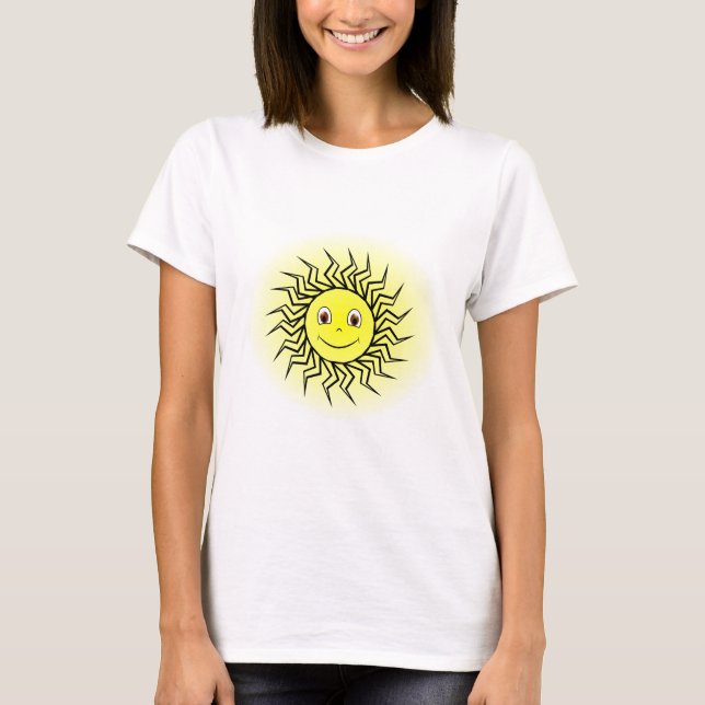 Smilande Sol T Shirt (Framsida)