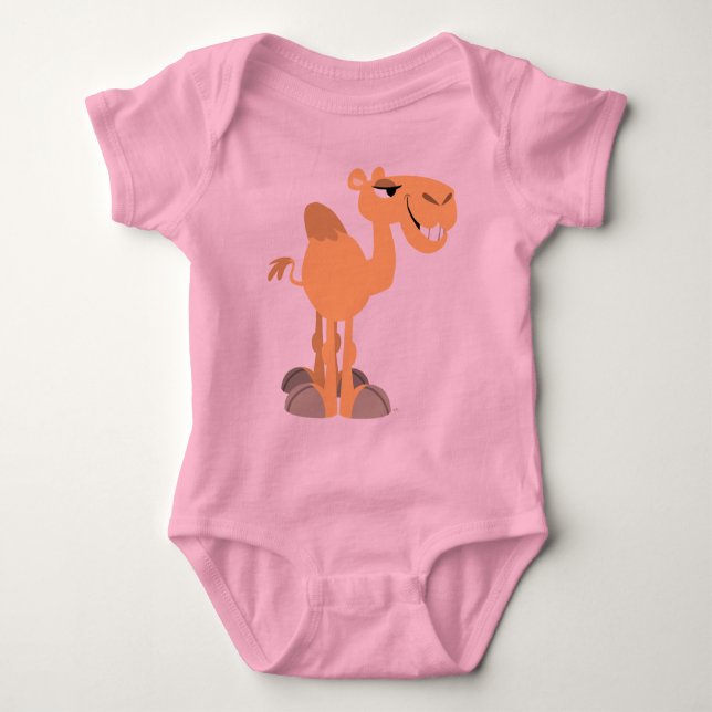 Smilande Tecknad Camel Baby T-Shirt (Framsida)