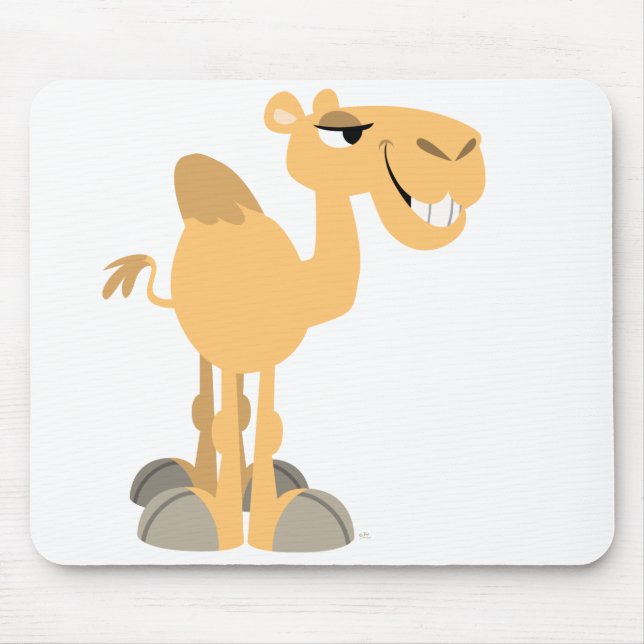 Smilande Tecknad Camel Mousepad Musmatta (Framsidan)