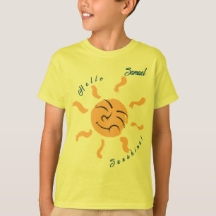 Smilande Tecknad Sunshine Anpassade Boy's T Shirt