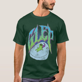 Smilande vänner som sover Glep Färgrik gammal enge T Shirt