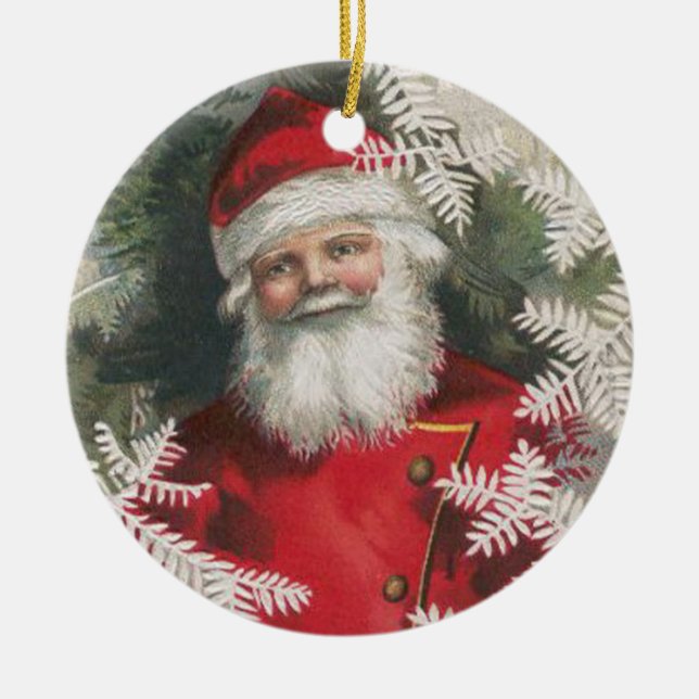 Smilande Vintage Santa Ornament (Framsidan)