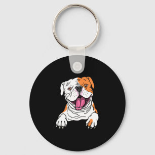 Smilda American Bulldog English Puppy Hund älskare Nyckelring