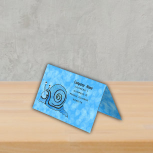 Smilda Fantasy Snigel Abstrakt Blue Mönster Snäcka Visitkort