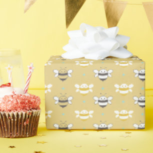 Smilda Humla Guld Gift Wapping Papper Presentpapper
