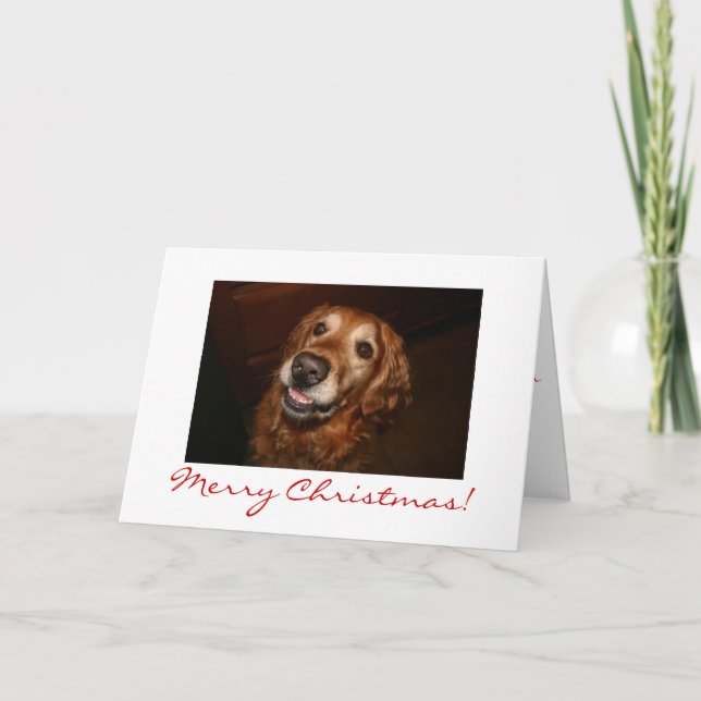 Smilda hund God jul Helgkort (Framsida)