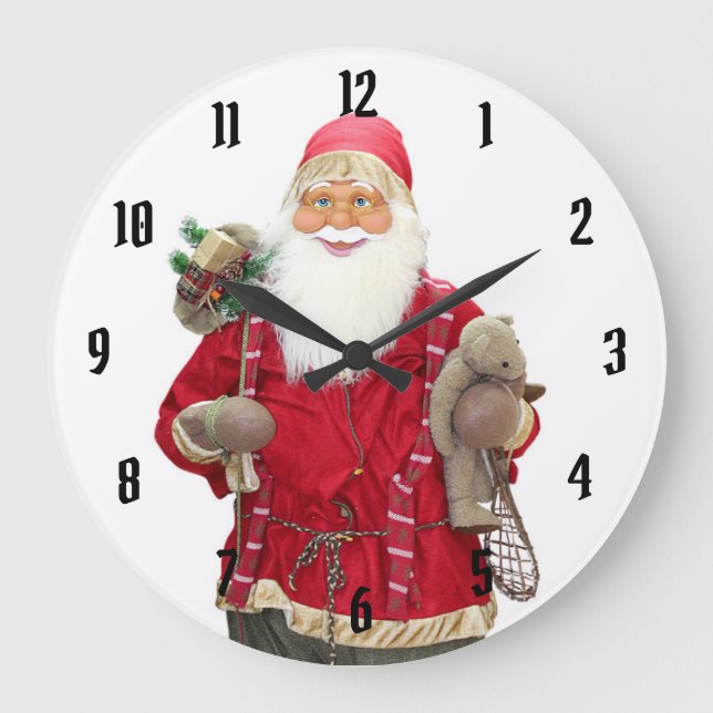 Smilda Jultomten Tecknad Stor Klocka (Framsida)