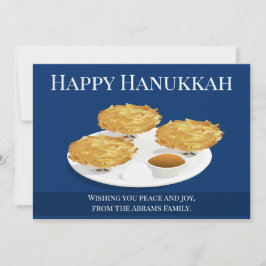 Smilda Latkes Tecknad Helgdag Hanukkah Julkort