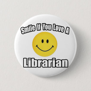Smildra om du Kärlekar en bibliotekarie Knapp