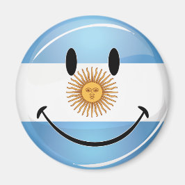 Smildrande argentinska Flagga Magnet