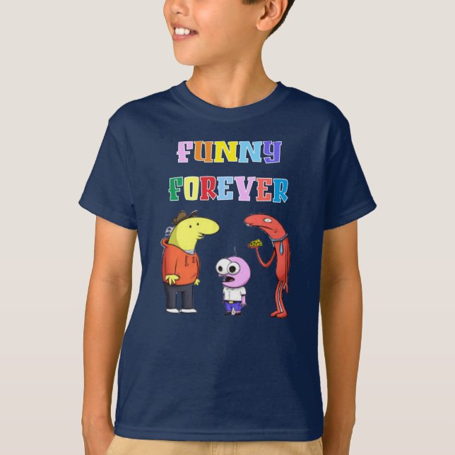 Smildrande Friends Funny Tecknad T Shirt (Framsida)