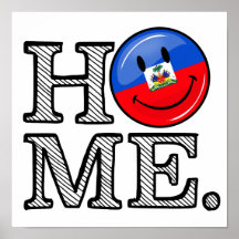 Smildrande Haitis Flagga Houseuppvärmning