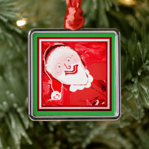 Smildrande julprydnad julgransprydnad metall
