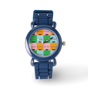Smildrande monsterblock ansikte armbandsur