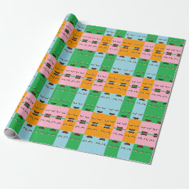 Smildrande monsterblock ansikte presentpapper