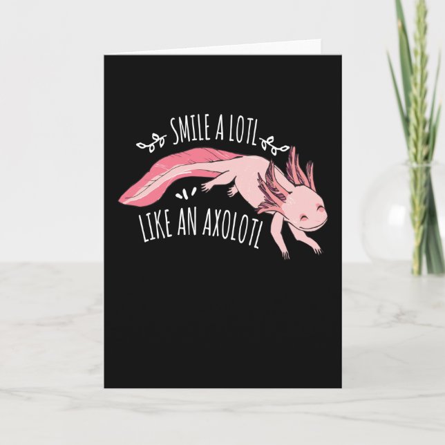 Smile A Lotl Axolotl Lurri Kort (Framsida)