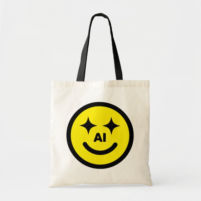Smile AI™ Handväskor Tygkasse (Framsidan)