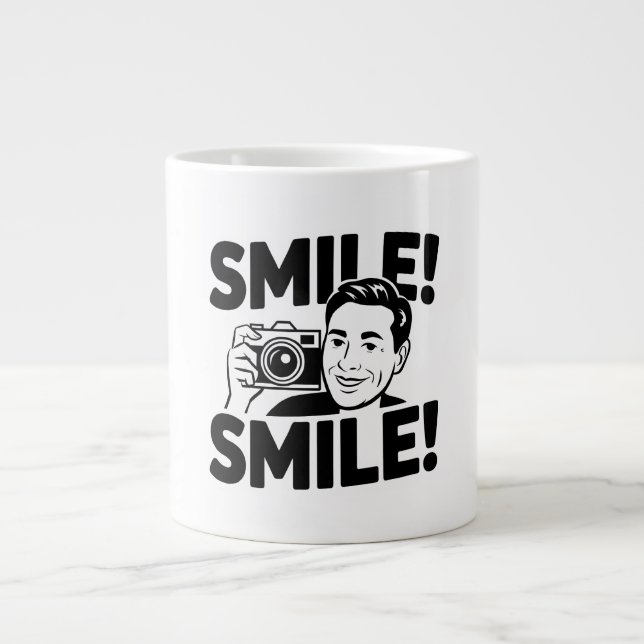 "Smile and Snap: Capture the Moment Mugg" Jumbo Mugg (Framsidan)