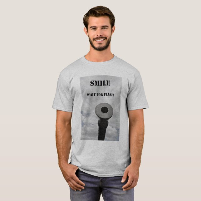 smile and waitt for flash tee shirt (Hel framsida)