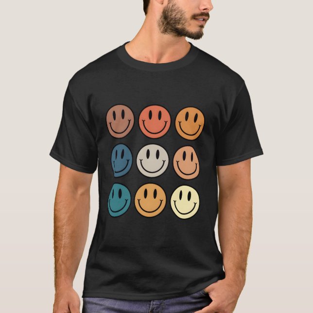 Smile Ansikte 70'S Lycklig Smilande Ansikte T Shirt (Framsida)