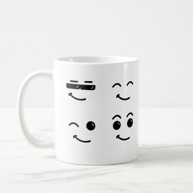 Smile Ansikte Gesture Kaffemugg (Vänster)