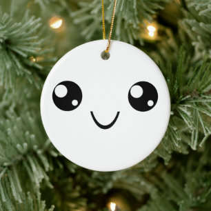 Smile Ansikte Julgransprydnad Keramik