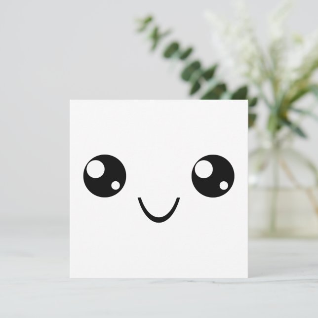 Smile Ansikte Kort (Stående Fram)