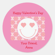 Smile Ansikte Personlig Valentine Party Sticker