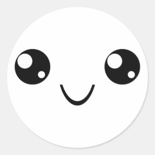 Smile Ansikte Runt Klistermärke