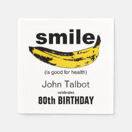 Smile är bra 80:e Födelsedagsfestens Pappersservet Pappersservett