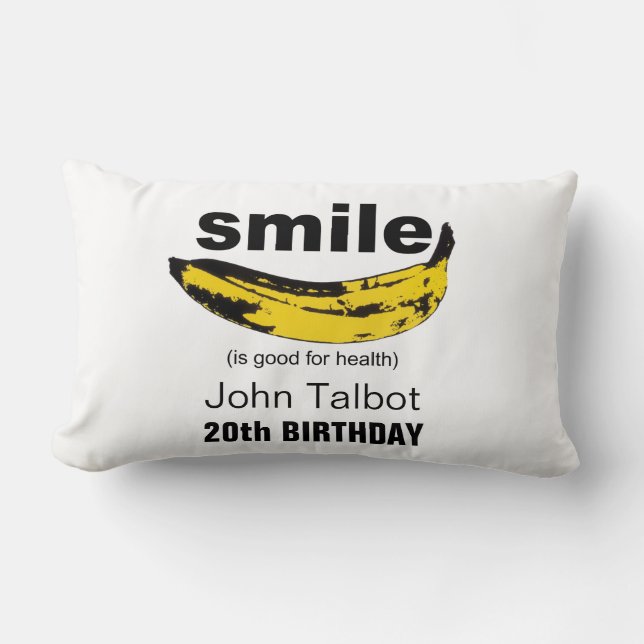 Smile är bra för hälsovård 20-årsdag Pillow Lumbarkudde (Framsida)