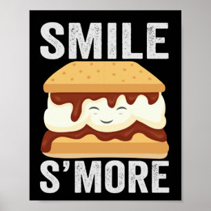 Smile är mer roligt utomhus Camping Älskare Gift Poster
