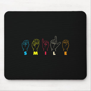 Smile ASL Alphabet American Sjunga Language ASL Te Musmatta