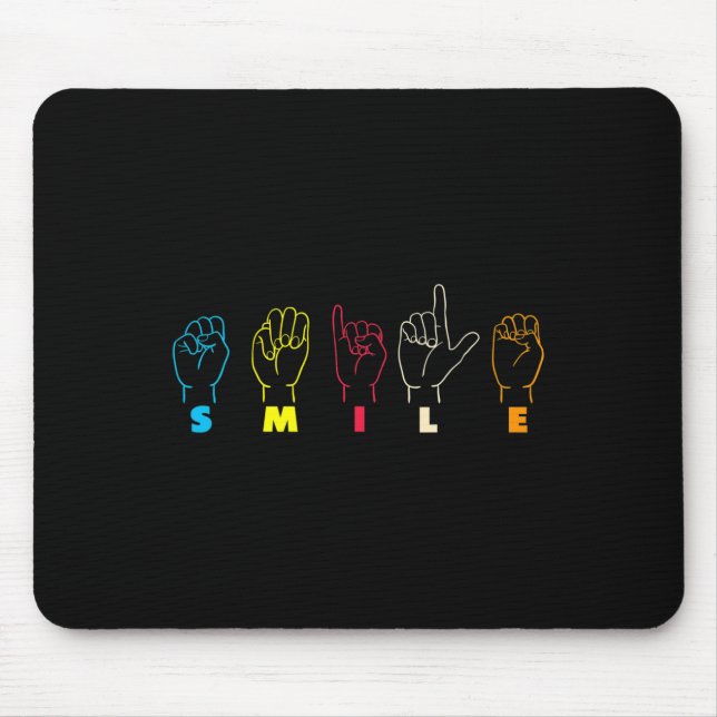 Smile ASL Alphabet American Sjunga Language ASL Te Musmatta (Framsidan)
