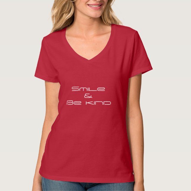 "Smile & Be Kind" T Shirt (Framsida)