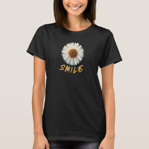 Smile Big Daisy-blomman lycklig Daisy fläkt T Shirt