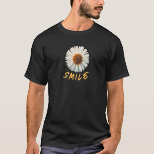 Smile Big Daisy-blomman lycklig Daisy fläkt T Shirt