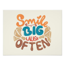 Smile Big Laugh Often: Glatt Fototryck