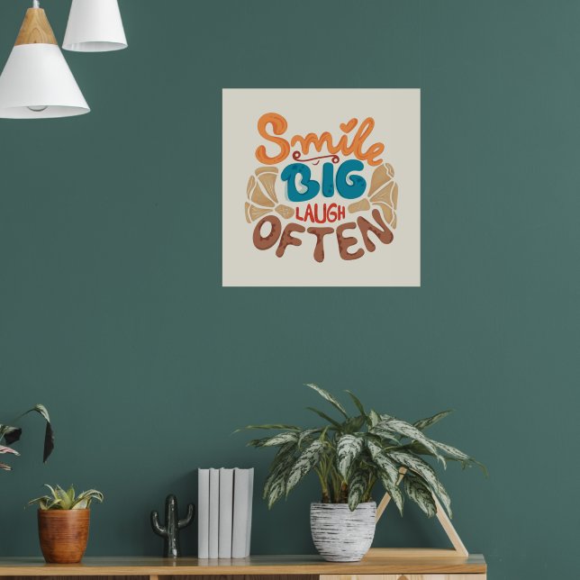 Smile Big Laugh Often: Glatt Poster (Vardagsrum 1)