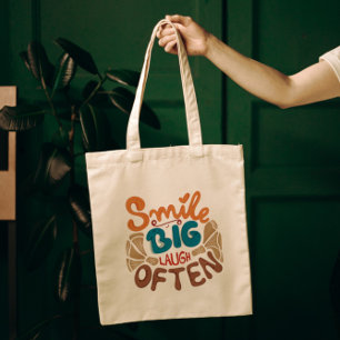 Smile Big Laugh Often: Glatt Tygkasse